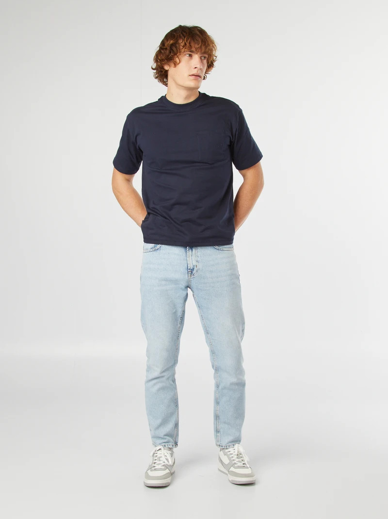 light blue 5 pocket straight jeans